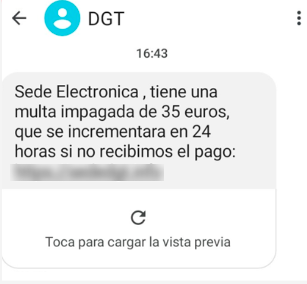 Alerta de fraude SMS de la DGT y recomendaciones de seguridad