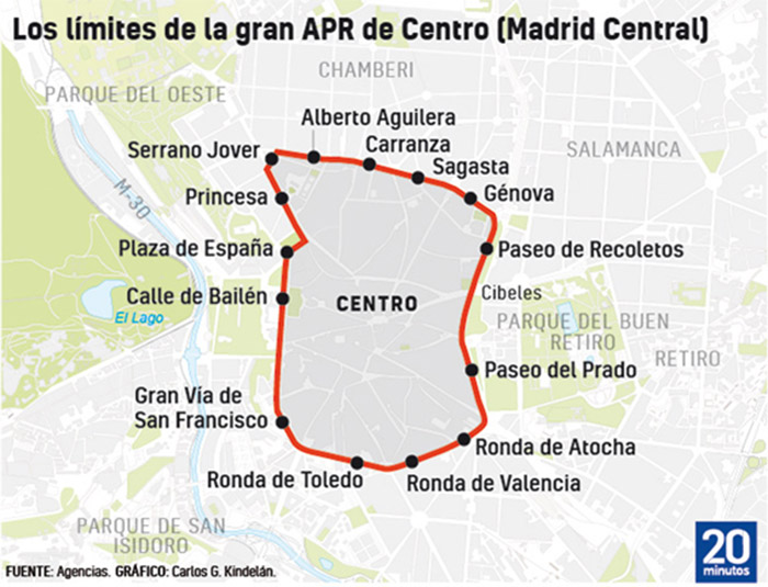 ¿Qué áreas comprende Madrid Central?