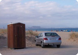 Aparcamiento en la playa