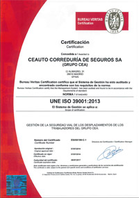 Certificacin de la norma ISO 39001 de seguridad vial CEAUTO