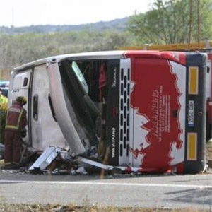 Accidente de autobs producido en Tarragona