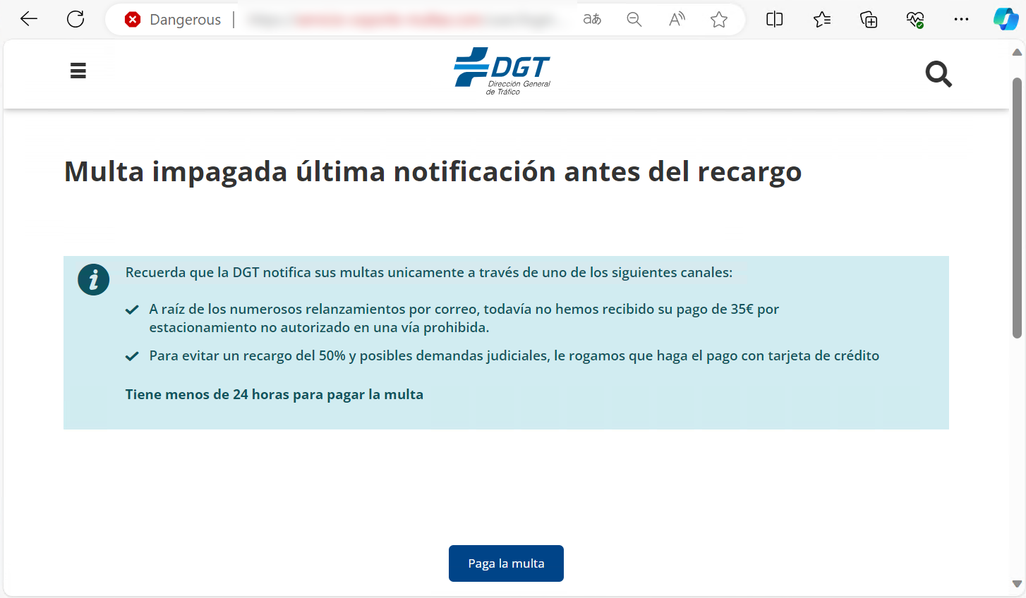 Alerta de fraude SMS de la DGT y recomendaciones de seguridad