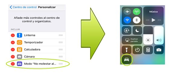 ¿Cómo activar y desactivar el modo no molestar en el centro de control?