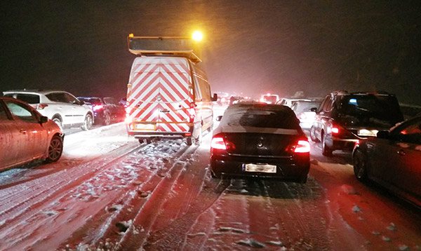 Los conductores no tenemos la culpa de circular con nevadas