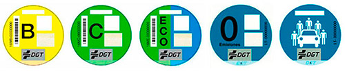 Etiquetas medioambientales DGT