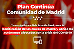 Plan Continúa de la Comunidad Madrid. Ayudas a autónomos por Coronavirus