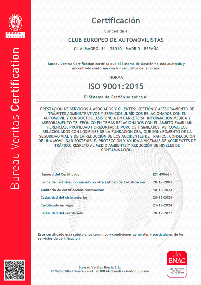 Certificación ISO 9001